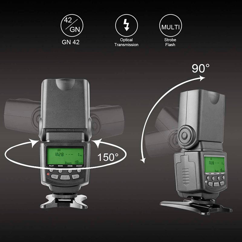 Meike MK430C E-TTL Speedlite Shoe Mount Flash Compatible with Canon 70D 77D 80D Rebel T7i T6i T6s T6 T5i T5 T4i T3i SL2 and Other EOS DSLR Cameras with Standard Hot Shoe - Image 3